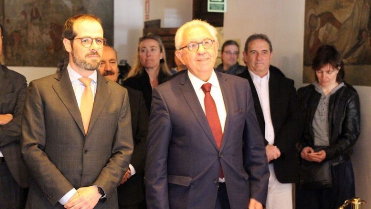 David Cerqueda i Armand Pujal en el jurament dels seus càrrecs com a membres de l'Autoritat Financera Andorrana.